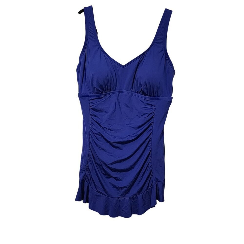 New Kenneth Cole Reaction swimsuit sz 2 X women Swim dress blue plus size